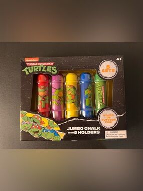 Nickelodeon Teenage Mutant Ninja Turtle Jumbo Sidewalk Chalk With Holders